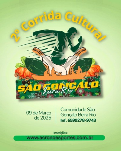 2ª CORRIDA CULTURAL SÃO GONÇALO BEIRA RIO - CUIABÁ - MT